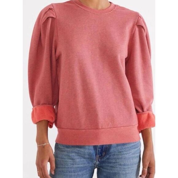 ÉTICA Lysse Pleat Sleeve Top In Grenadine Heather size M - Picture 10 of 10